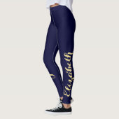 Machen Sie Ihre eigene Personalisierte Navy Blue C Leggings (Links)