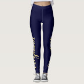 Machen Sie Ihre eigene Personalisierte Navy Blue C Leggings (Vorderseite)