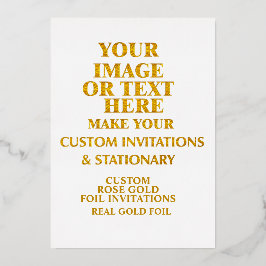 Machen Sie Ihre eigene Personalisierte Rose Gold Folieneinladung