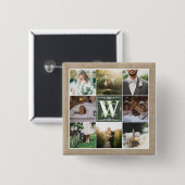 Machen Sie Ihre eigene rustikale Hochzeitsszenario Button (Vorne & Hinten)