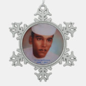 Machen Sie Ihre eigene Schneeflocken Zinn-Ornament (Vorderseite)