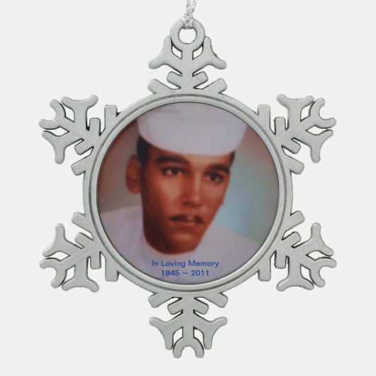 Machen Sie Ihre eigene Schneeflocken Zinn-Ornament (Vorderseite)