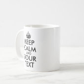 Machen Sie Ihre eigene schwarze Bleibe ruhig und t Kaffeetasse (Vorderseite Links)