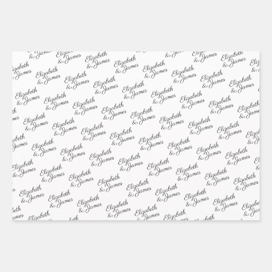 Machen Sie Ihre eigene Typografie personalisiert Geschenkpapier Set (Vorderseite 2)