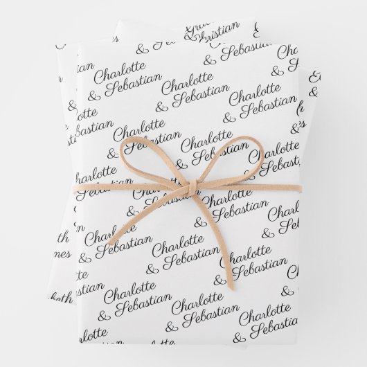 Machen Sie Ihre eigene Typografie personalisiert Geschenkpapier Set (Beispiel)