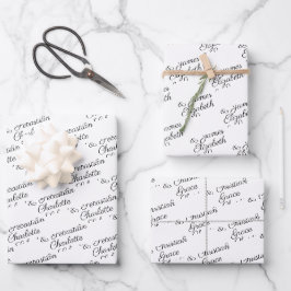 Machen Sie Ihre eigene Typografie personalisiert Geschenkpapier Set