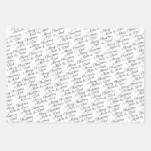 Machen Sie Ihre eigene Typografie personalisiert Geschenkpapier Set (Vorderseite 3)