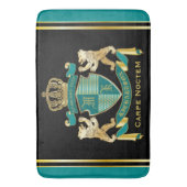 Machen Sie Ihre eigene Wappen Aquamarinen Goldbäre Badematte (Vorderseite Vertikal)