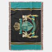 Machen Sie Ihre eigene Wappen Aquamarinen Goldbäre Decke (Vorderseite Vertikal)