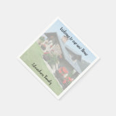 Machen Sie Ihre eigene Willkommensfeier zur Einwei Serviette (Ecke)