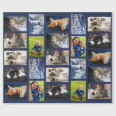 Machen Sie Ihre eigenen 9 Fotomaterial auf Navy Bl Geschenkpapier (Flach)