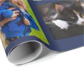 Machen Sie Ihre eigenen 9 Fotomaterial auf Navy Bl Geschenkpapier (Rolleneckpunkt)