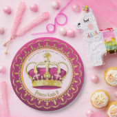 Machen Sie Ihre eigenen eleganten Goldenen Rosa Pe Pappteller (Party)