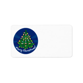 Machen Sie Ihre eigenen frohen Weihnachts-Mail-Sti Adressaufkleber