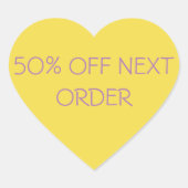 MACHEN SIE IHRE EIGENEN GESCHÄFTSNOTIKER Herz-Aufkleber (Vorderseite)