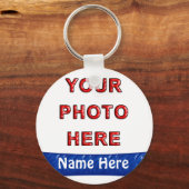 Machen Sie Ihre eigenen Keyrings mit Foto & Name o Schlüsselanhänger (Vorderseite)