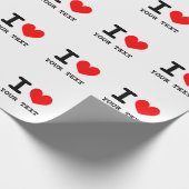 Machen Sie Ihre eigenen Maßstäbe I LIEBE - I HEART Geschenkpapier (Ecke)