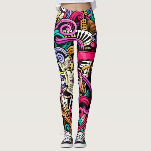 Machen Sie Ihre eigenen MUSIC Pop Mode Leggings (Vorderseite)