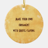 Machen Sie Ihre eigenen Ornamente mit Zitat oder S (Vorne)