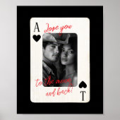 Machen Sie Ihre eigenen Paare Liebe zum Mond Poker Poster (Vorne)
