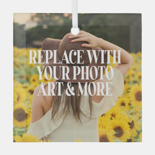 Machen Sie Ihre eigenen personalisiert Ornament Aus Glas (Vorderseite)