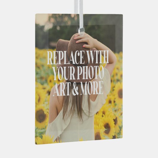 Machen Sie Ihre eigenen personalisiert Ornament Aus Glas (Vorderseite Rechts)