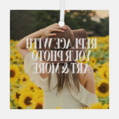 Machen Sie Ihre eigenen personalisiert Ornament Aus Glas (Rückseite)