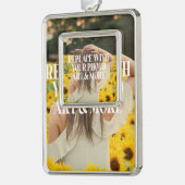 Machen Sie Ihre eigenen personalisiert Rahmen-Ornament Silber (Links)