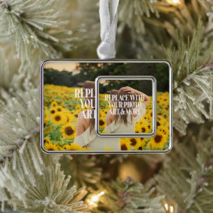 Machen Sie Ihre eigenen personalisiert Rahmen-Ornament Silber