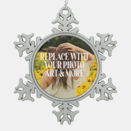 Machen Sie Ihre eigenen personalisiert Schneeflocken Zinn-Ornament