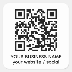 Machen Sie Ihre eigenen QR-Code-Informationen für  Quadratischer Aufkleber