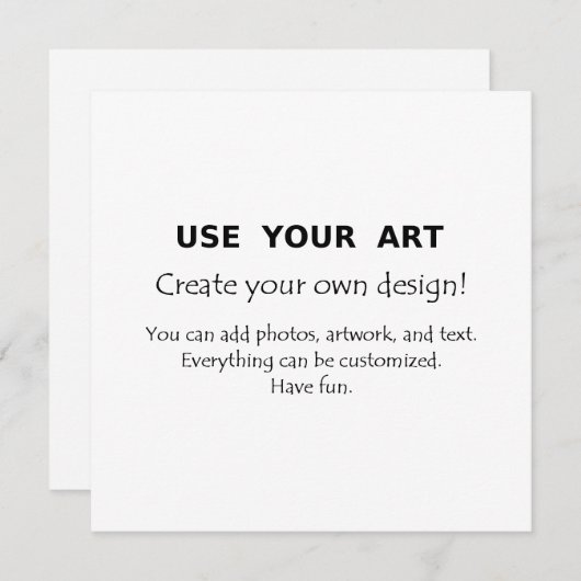 Machen Sie Ihre eigenen quadratischen Postkarten o (Vorne/Hinten)