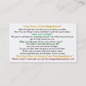 Machen Sie Ihre eigenen Visitenkarten Visitenkarte (Rückseite)