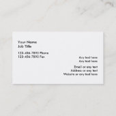 Machen Sie Ihre eigenen Visitenkarten Visitenkarte (Rückseite)