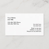 Machen Sie Ihre eigenen Visitenkarten Visitenkarte (Rückseite)