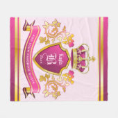 Machen Sie Ihre eigenen Wappen Gold-Kronenpasten r Fleecedecke (Vorderseite (Horizontal))