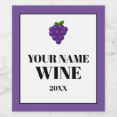 Machen Sie Ihre eigenen Weinetiketten mit lila Tra Weinetikett (Einzelnes Label)