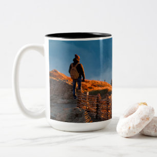Machen Sie Ihre eigenen zwei Fotos Personalisiert Zweifarbige Tasse