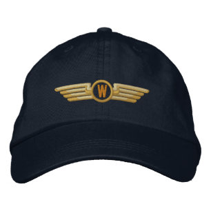 Machen Sie Ihre Monogram Aviation Laurels Pilot Fl Bestickte Baseballkappe