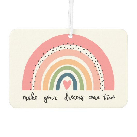 Machen Sie Ihre Träume wahr Regenbogen Autolufterfrischer (Rückseite)