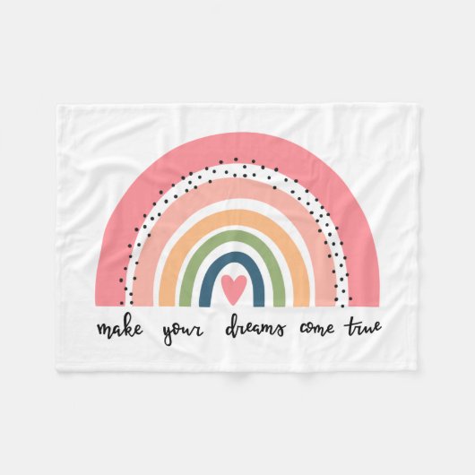 Machen Sie Ihre Träume wahr Regenbogen Fleecedecke (Vorderseite (Horizontal))