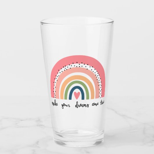 Machen Sie Ihre Träume wahr Regenbogen Glas (Vorderseite)