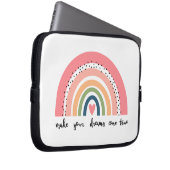 Machen Sie Ihre Träume wahr Regenbogen Laptopschutzhülle (Vorne Rechts)