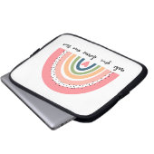 Machen Sie Ihre Träume wahr Regenbogen Laptopschutzhülle (Vorne Knopf)