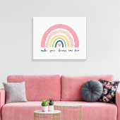 Machen Sie Ihre Träume wahr Regenbogen Leinwanddruck (Insitu (Wohnzimmer))