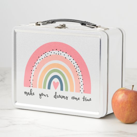 Machen Sie Ihre Träume wahr Regenbogen Metall Brotdose (Beispiel)