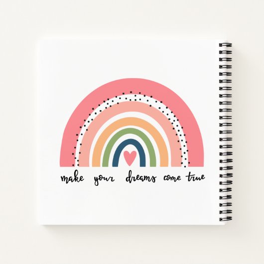 Machen Sie Ihre Träume wahr Regenbogen Notizblock (Rückseite)