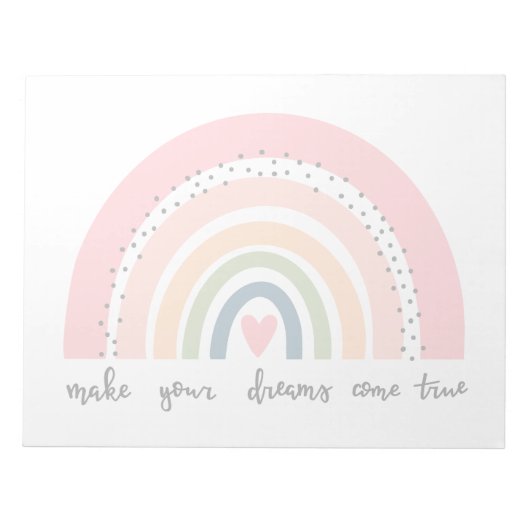 Machen Sie Ihre Träume wahr Regenbogen Notizblock (Vorderseite)