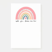 Machen Sie Ihre Träume wahr Regenbogen Post-it Klebezettel (Vorderseite)