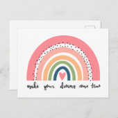 Machen Sie Ihre Träume wahr Regenbogen Postkarte (Vorne/Hinten)